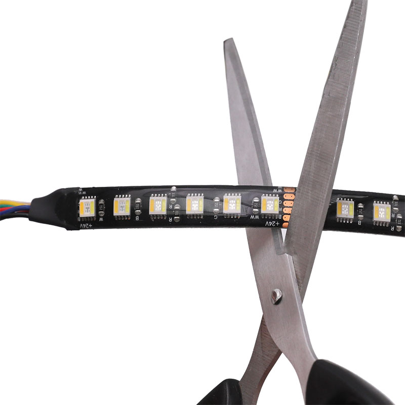 Black PCB 96LEDs/m 5-In-1 RGB CCT Color Changing LED Strip DC24V 12mm 16.4ft Black PCB 96LEDs/m 5-In-1 RGB CCT Color Changing LED Strip DC24V 12mm 16.4ft